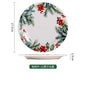Christmas Holly Ceramic Dinner Plate – Festive Foliage Edition
