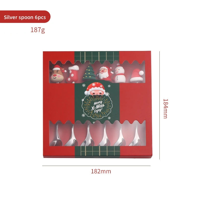 Christmas Gold & Silver Cutlery Set – Elk & Tree Edition