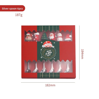 Christmas Gold & Silver Cutlery Set – Elk & Tree Edition