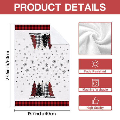 Kitchen Towels – Snowman, Snowflake & Tree Edition (Set of 2 / 4)