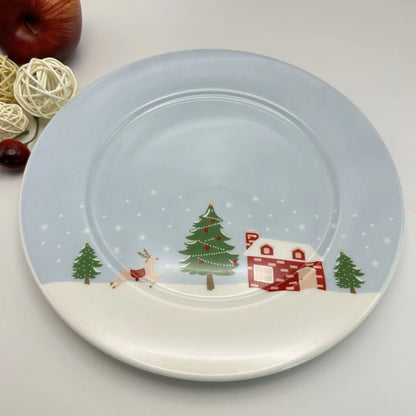 Creative Christmas Dinner Plate Set – Festive Breakfast Edition
