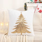 Gold Sequin Christmas Tree Cushion Cover – Holiday Luxe Edition
