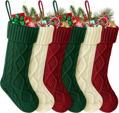Christmas Stockings – Cable Knit Edition (Large Size)