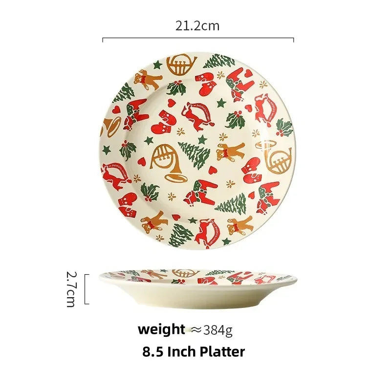 Christmas Ceramic Tableware Set – Holiday Dining Edition