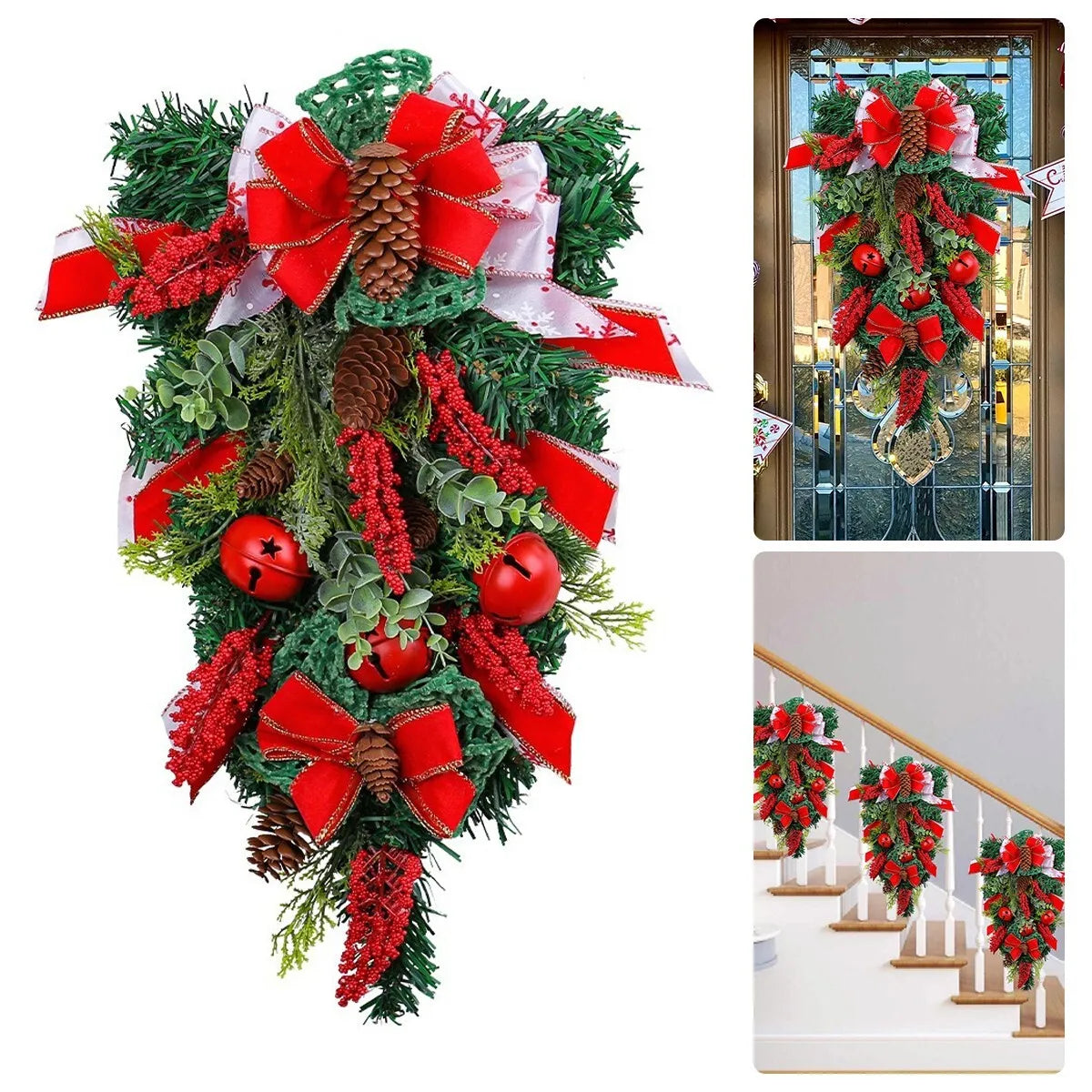 Grace Christmas Wreath — Pine, Cones & Bows Edition | Seasons Co.