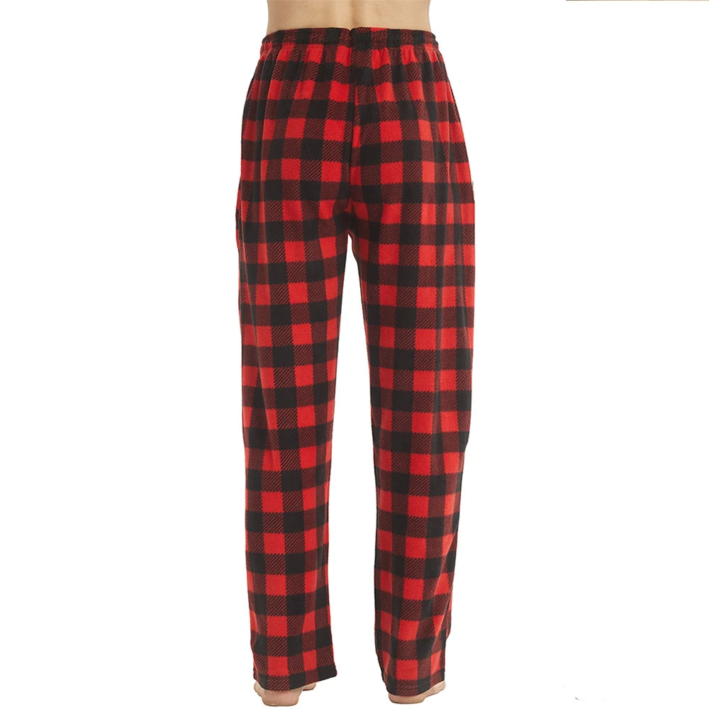Men’s Fleece Pajama Pants – Warm Plaid Edition