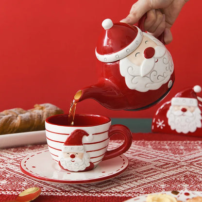 Santa Claus Ceramic Tea Set – Festive Afternoon Edition