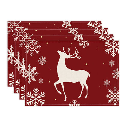 Christmas Placemats – Snowflake & Reindeer Edition (Set of 1 / 4 / 6)