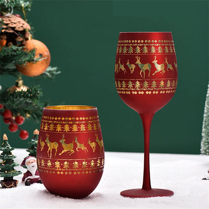 Christmas Tree Goblet Wine Glass – Electroplated Holiday Edition