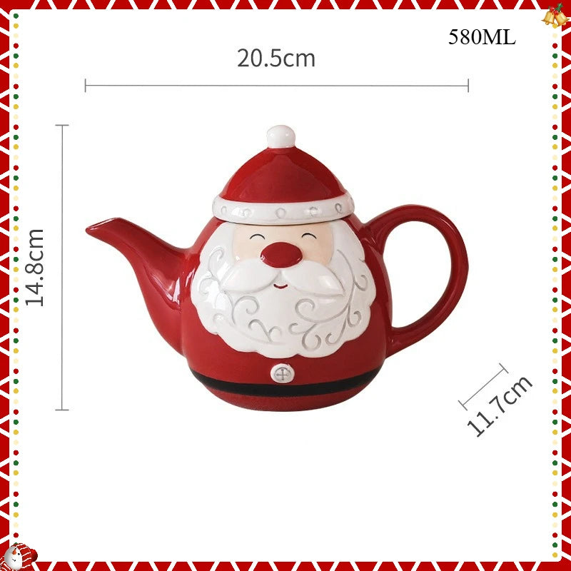 Santa Claus Ceramic Tea Set – Festive Afternoon Edition