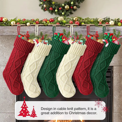 Christmas Stockings – Cable Knit Edition (Large Size)