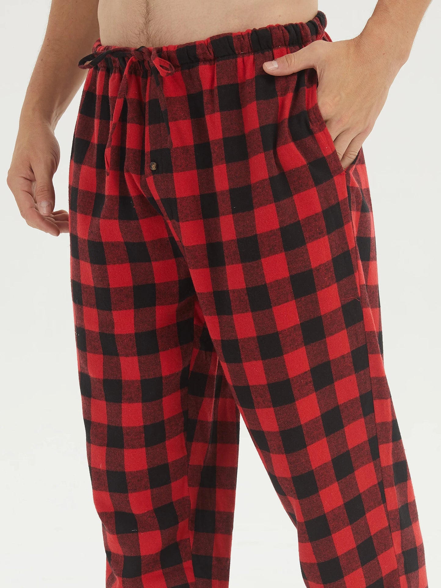 Men’s Flannel Pajama Set – Classic Plaid Edition