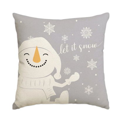 Christmas Pillow Covers – Tree, Snowman & Snowflake Edition (1 / 4 pcs)