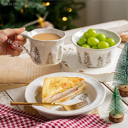 Exquisite Christmas Ceramic Tableware Set – Holiday Dining Edition