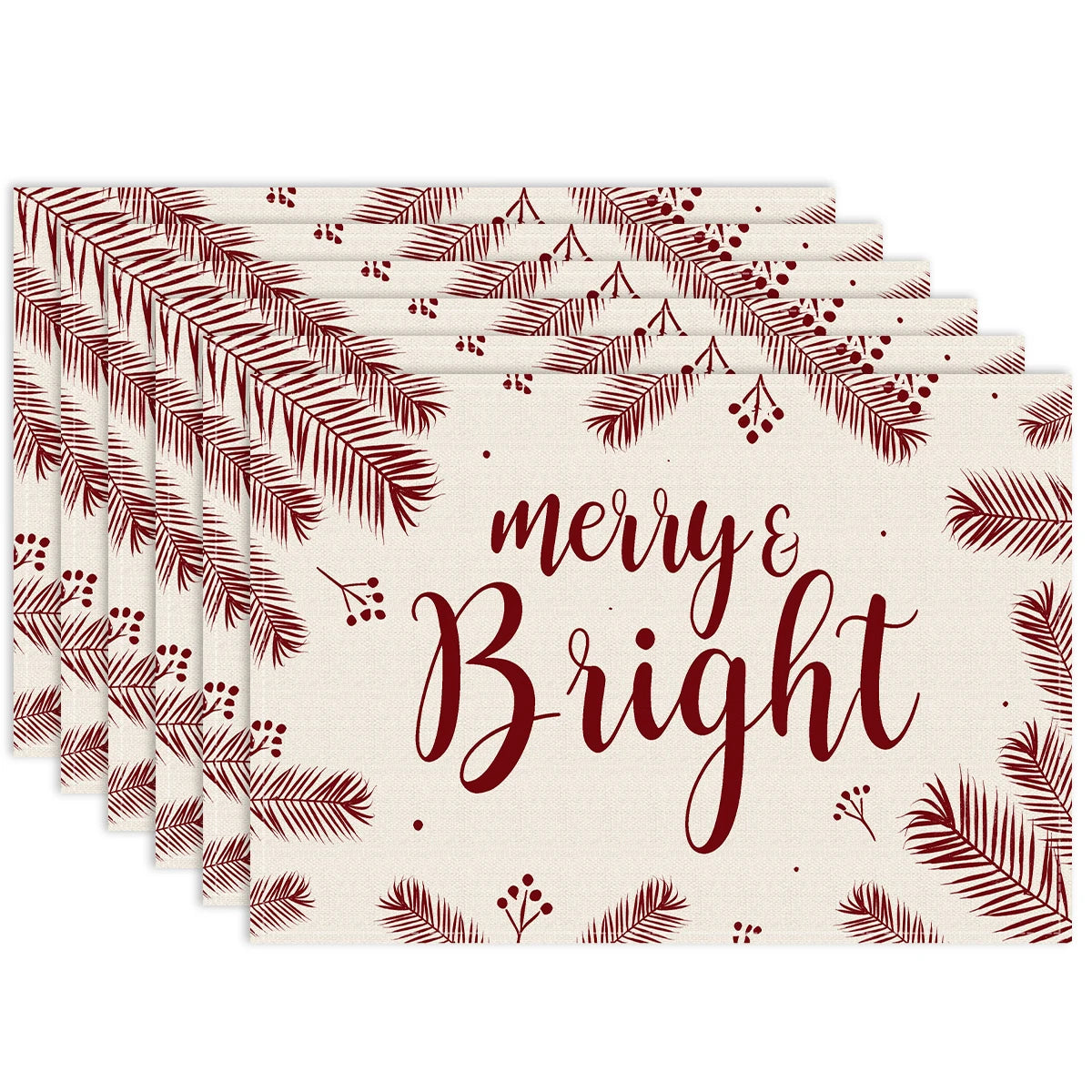 Christmas Placemats – Snowflake & Reindeer Edition (Set of 1 / 4 / 6)