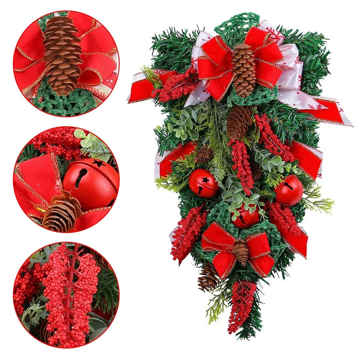 Grace Christmas Wreath — Pine, Cones & Bows Edition | Seasons Co.