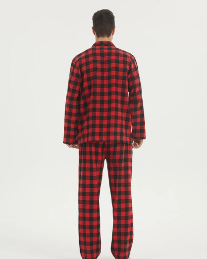 Men’s Flannel Pajama Set – Classic Plaid Edition