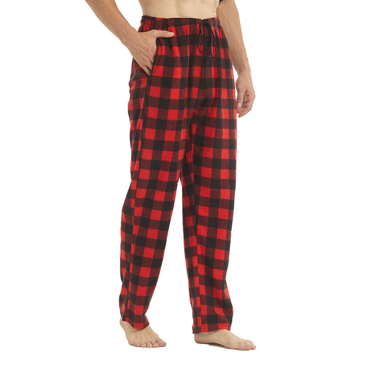 Men’s Fleece Pajama Pants – Warm Plaid Edition