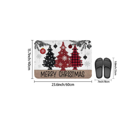 Christmas Kitchen Floor Mat – Tree & Ornament Edition (1 / 2 / 3 pcs)