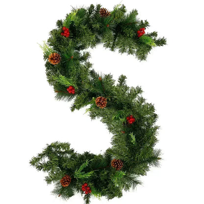 Hollylane Glow LED Christmas Garland — Pinecones & Red Berries | Seasons Co.