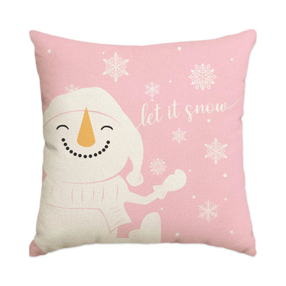 Christmas Pillow Covers – Tree, Snowman & Snowflake Edition (1 / 4 pcs)