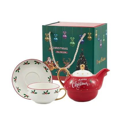 Gold Plated Christmas Tea Set – Holiday Elegance Edition