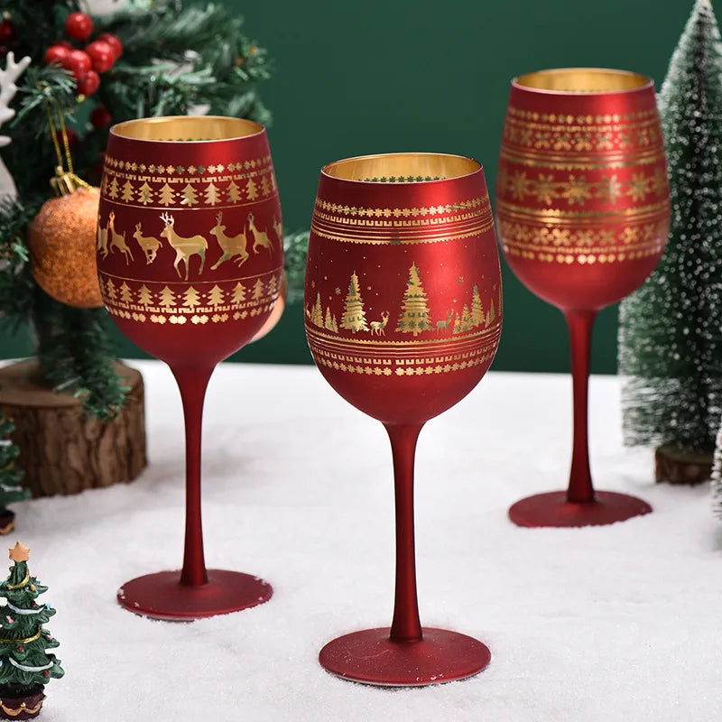 Christmas Tree Goblet Wine Glass – Electroplated Holiday Edition