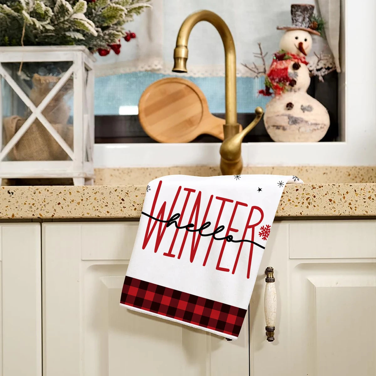 Kitchen Towels – Snowman, Snowflake & Tree Edition (Set of 2 / 4)