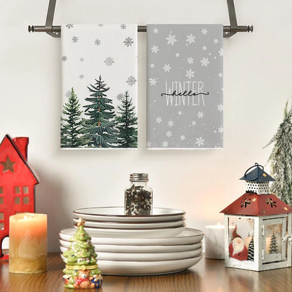 Christmas Kitchen Towels – Cedar & Mistletoe Edition (Set of 2 / 4)
