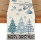 Merry Christmas Table Runner – Red Pine Tree Edition