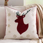 Reindeer Tufted Cushion Cover – Rustic Holiday Charm