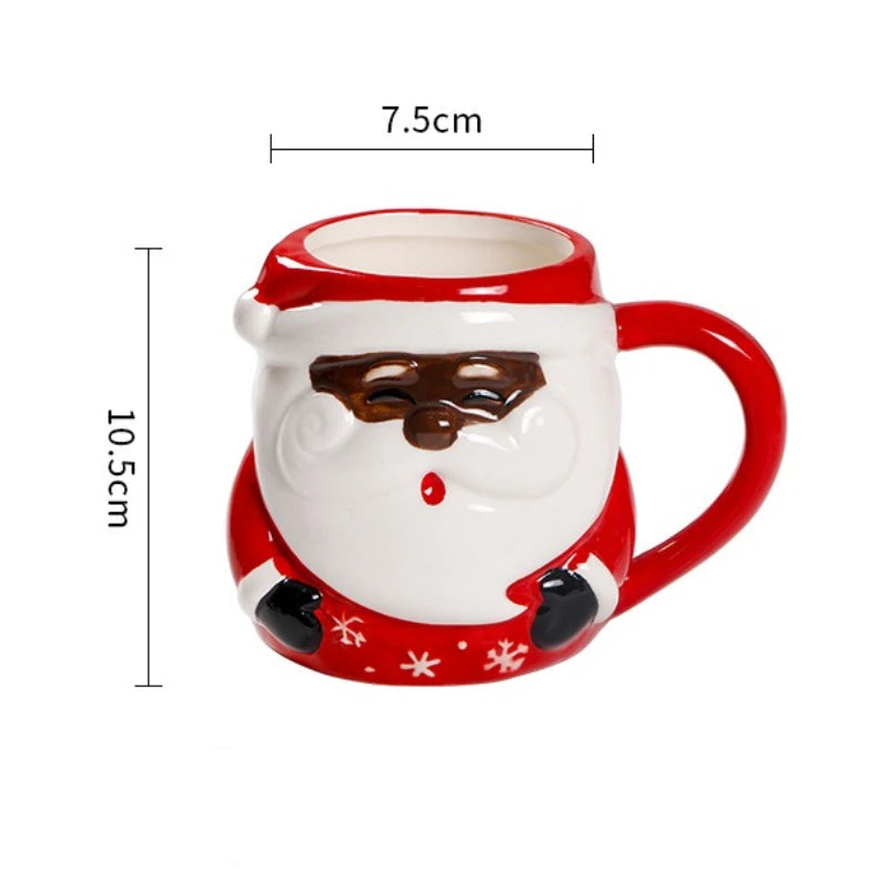 Santa Claus Ceramic Mug & Plate – Festive Dessert Set | Seasons Co.