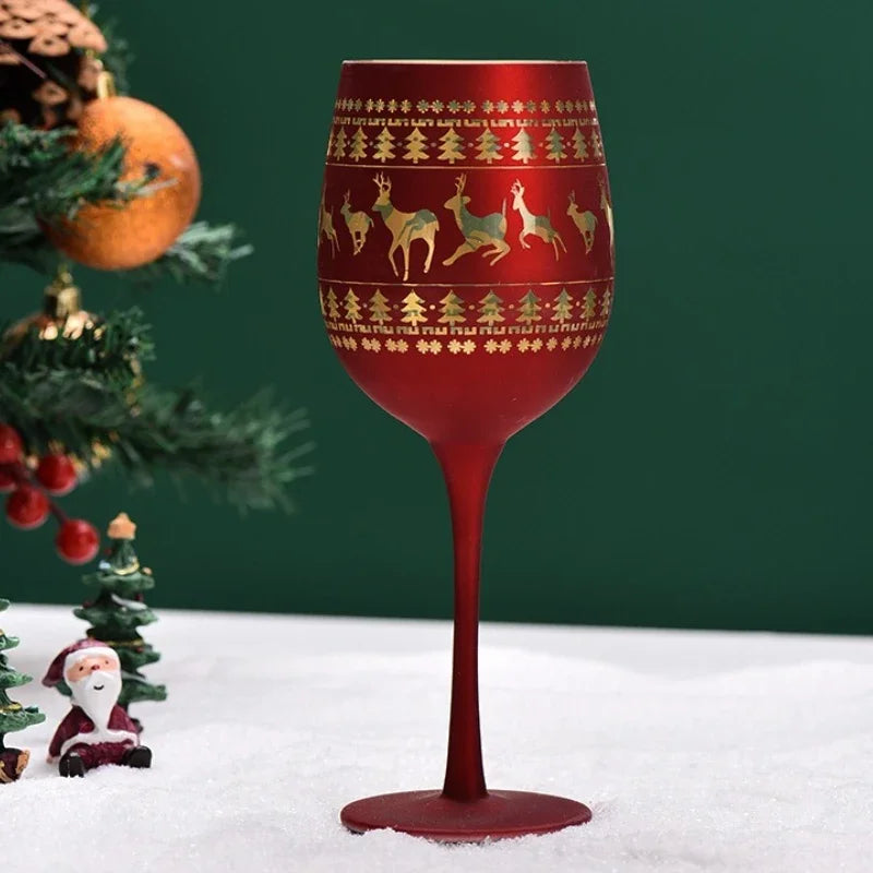 Christmas Tree Goblet Wine Glass – Electroplated Holiday Edition
