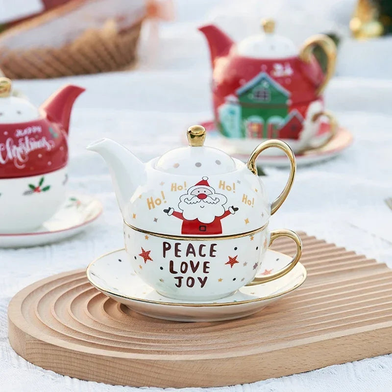 Gold Plated Christmas Tea Set – Holiday Elegance Edition