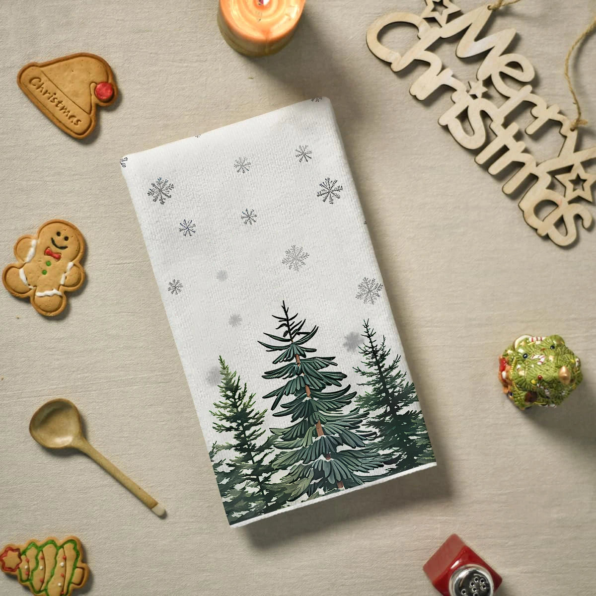 Christmas Kitchen Towels – Cedar & Mistletoe Edition (Set of 2 / 4)