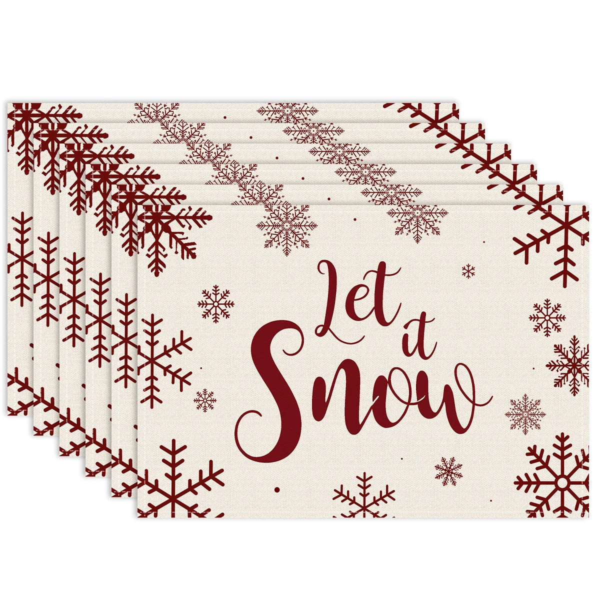 Christmas Placemats – Snowflake & Reindeer Edition (Set of 1 / 4 / 6)