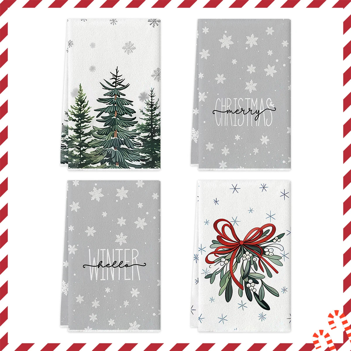 Christmas Kitchen Towels – Cedar & Mistletoe Edition (Set of 2 / 4)