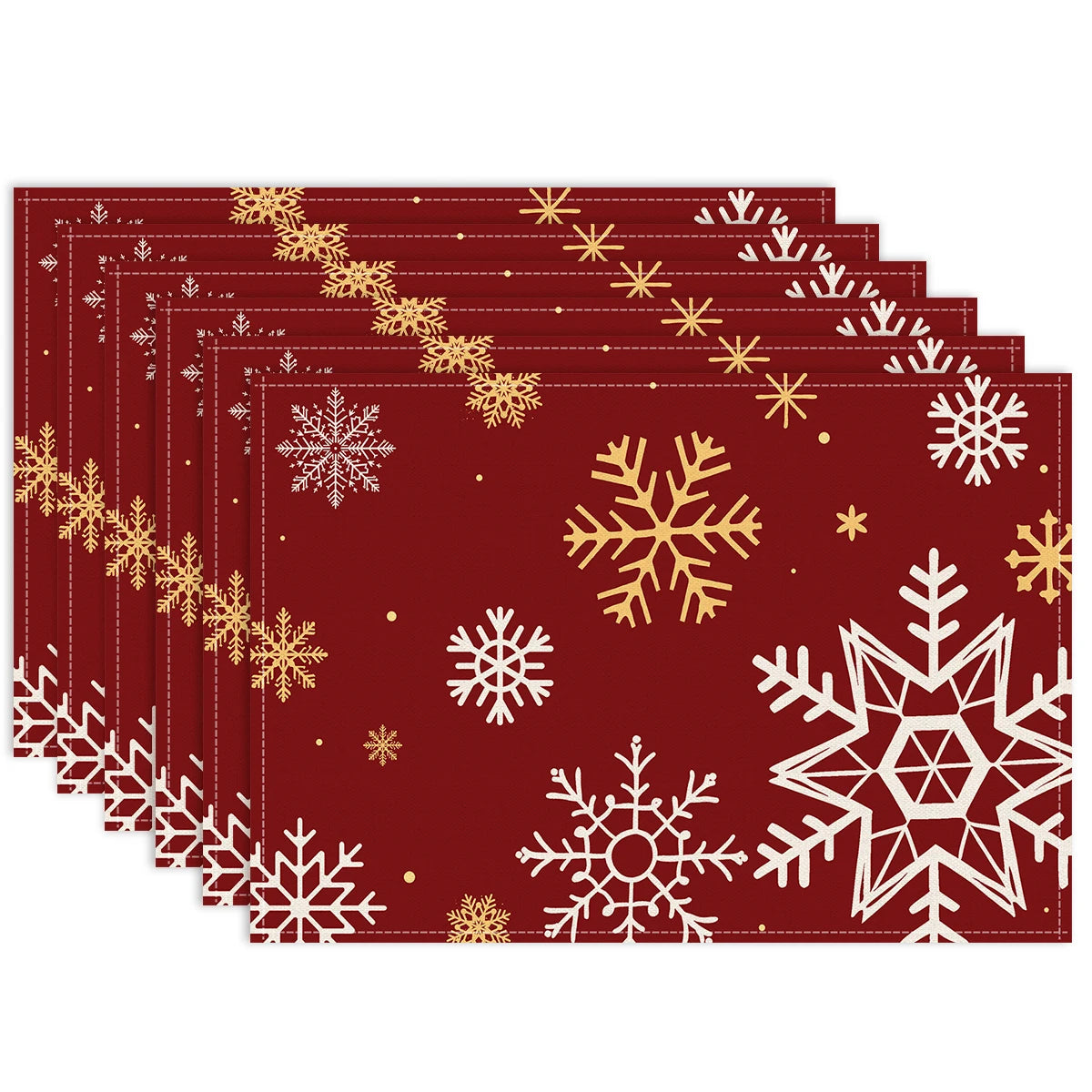 Christmas Placemats – Snowflake & Reindeer Edition (Set of 1 / 4 / 6)