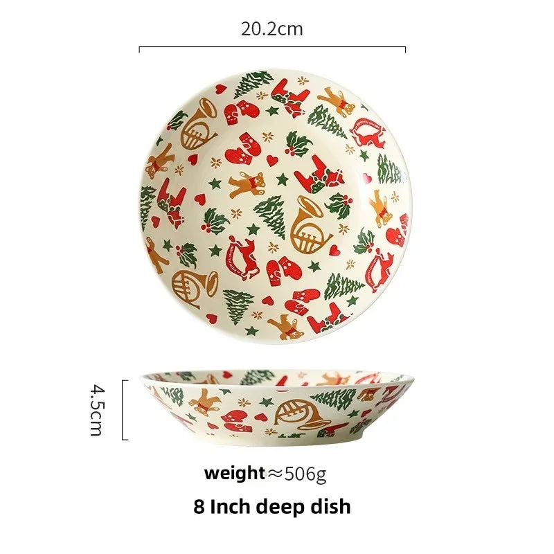 Christmas Ceramic Tableware Set – Holiday Dining Edition