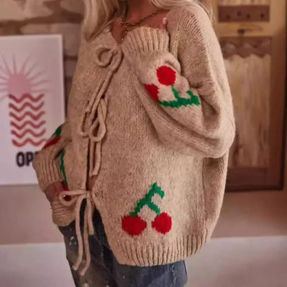 Cárdigan de punto Autumn Bloom — Edición rosa suave | Seasons Co.