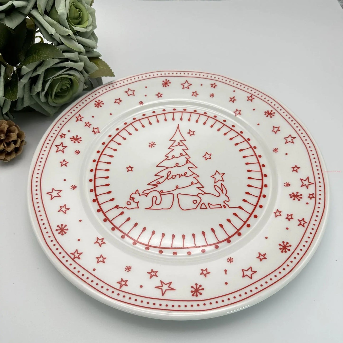 Creative Christmas Dinner Plate Set – Festive Breakfast Edition