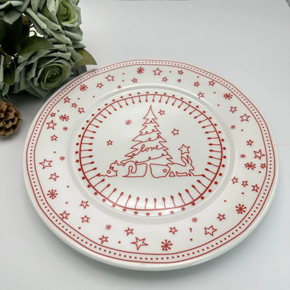 Creative Christmas Dinner Plate Set – Festive Breakfast Edition