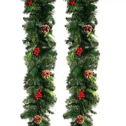 Hollylane Glow LED Christmas Garland — Pinecones & Red Berries | Seasons Co.