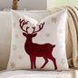 Reindeer Tufted Cushion Cover – Rustic Holiday Charm