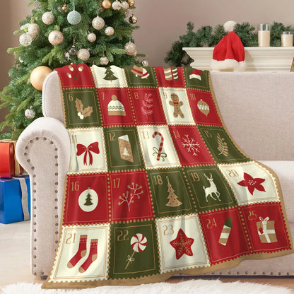 Christmas Countdown Flannel Blanket – Holiday Ceremony Edition