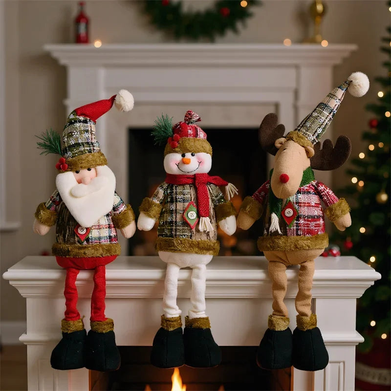 Festive Standing Doll – Santa, Snowman & Elk Edition