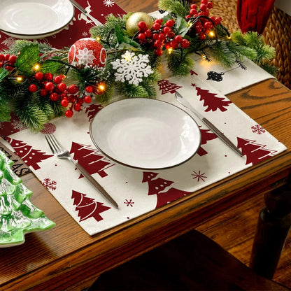 Christmas Placemats – Snowflake & Reindeer Edition (Set of 1 / 4 / 6)