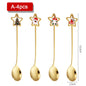 Christmas Coffee Spoon Set – 4 PCS Gold Edition