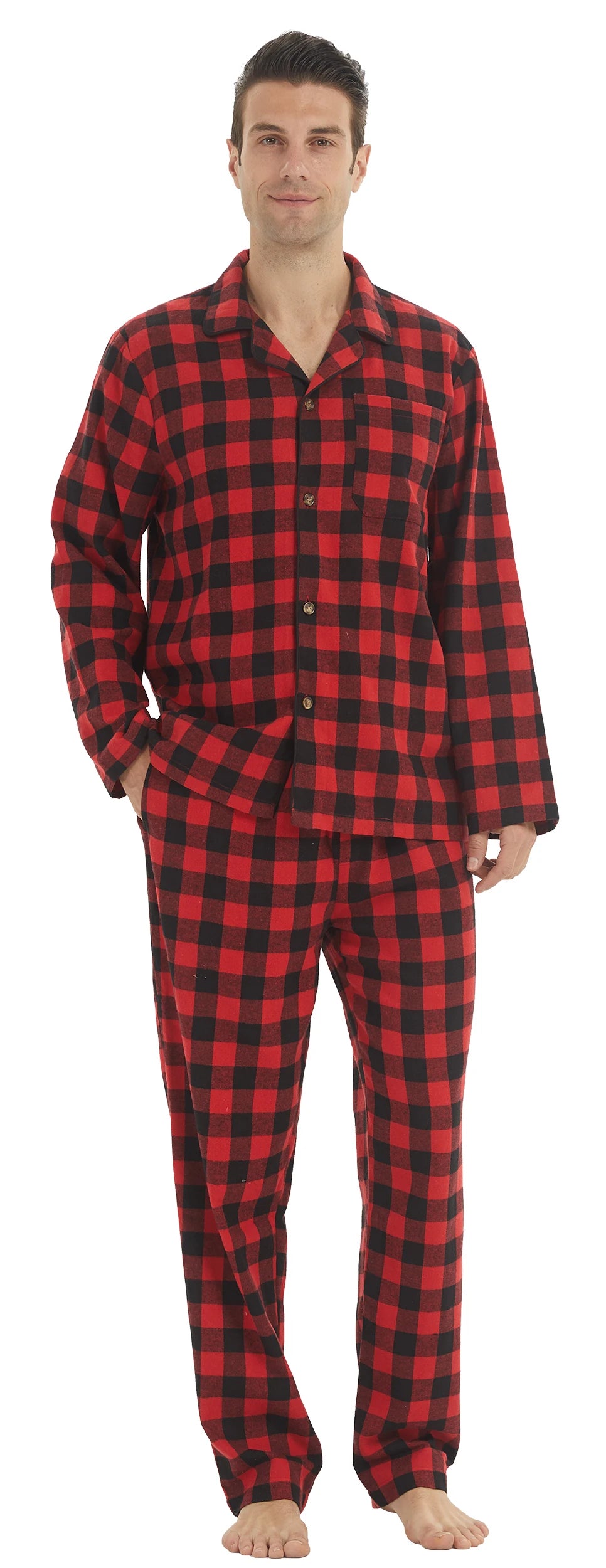 Ensemble de pyjama en flanelle pour homme – Édition à carreaux classiques