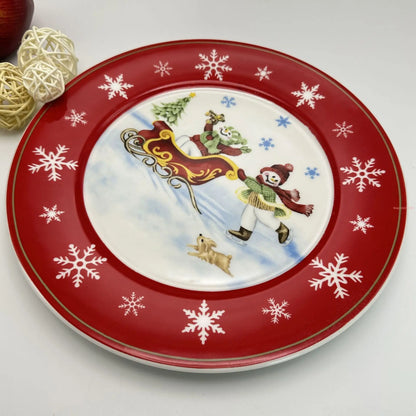 Creative Christmas Dinner Plate Set – Festive Breakfast Edition